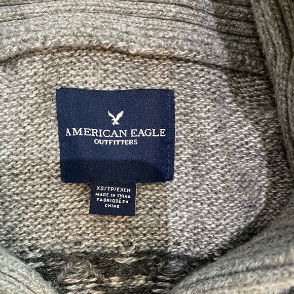 American Eagle Cowl Neck Knit Button Pullover - Picture 2 of 3